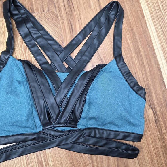 Marvel Loki Sports Bra Womens Small Teal Black Strappy Crossback Her Universe - Picture 5 of 7